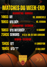 PROGRAMME DU WEEKEND DES 7 ET 8 MARS 2026
